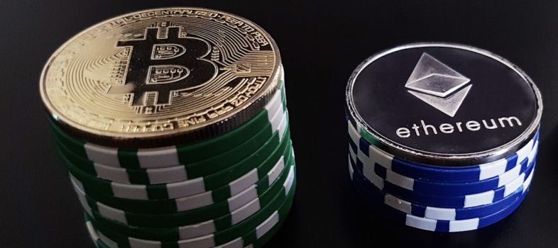 btc & eth on casino chips